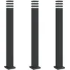 Image de Lampadaires D'extÃ©rieur Avec Sortie 3 Pcs 110 Cm Aluminium Noir Helloshop26 02_0042569
