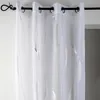 Image de Voilage Blanc Avec Motif ArgentÃ© En Polyester 240 X 135 Cm