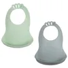 Image de Lot De 2 Bavoirs Bibou Vert Celadon - Gris Charme