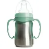 Image de Tasse D'apprentissage - Thermobaby - Inox - 180 Ml - Vert Cactus - Ergonomique Et Anti-Fuites
