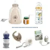 Image de Chauffe Biberon + Biberon Verre 230ml + Goupillon Biberon + BoÃ®te Doseuse De Lait + Bavoir + Coffret BoÃ®te A Sucettes