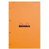 Image de Rhodia Bloc De Direction Couverture Orange 80 Feuilles DÃ©tachables+PerforÃ©es Format A4+ RÃ©glure 5x5