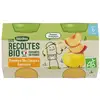 Image de Blédina Les Récoltes BIO Dès 6 mois - Corbeille de fruits - Pommes Nectarines Bananes 2x130g