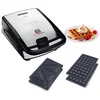 Image de Tefal Snack Collection SW852D gaufrier et appareil Ã  croque-monsieur 700 W Noir et Acier inoxydable
