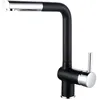 Image de ROUSSEAU Robinet mitigeur de cuisine Matsouko - Avec douchette - Gris chromÃ© et noir