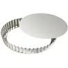 Image de TourtiÃ¨re Ronde CannelÃ©e - Fer Blanc - Fond Mobile - Ã200/185 Mm H25 Mm