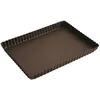 Image de Tarte Rectangulaire CannelÃ©e - AntiadhÃ©rente - Fond Fixe - 290x205 Mm Dim Ext / 275x195mm Dim Int - H25mm