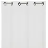 Image de Voilage Kaolin tamisant en lin Ã  ?illets beige 150x240 cm