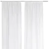 Image de Paire vitrage Ã  passe tringle polyester naturel 45 x 180 cm
