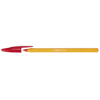 Image de Stylo bille Corps orange Pointe Fine 0.8 mm Rouge