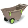 Image de Brouette de jardin taupe 140L avec roulettes EDA