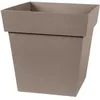 Image de Eda Pot CarrÃ© Toscane 32cm - Contenance 22l - Taupe