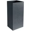Image de Pot CarrÃ© Haut Graphit - Anthracite - 39.5x39.5x80 31l - Eda Plastiques - IntÃ©rieur Et ExtÃ©rieur