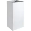 Image de Pot CarrÃ© Haut Graphit - Blanc CÃ©rusÃ© - 39.5x39.5x80 31l - Eda Plastiques - IntÃ©rieur Et ExtÃ©rieur