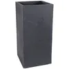 Image de Jardiniere Haute CarrÃ© Volcania Anthracite - 39x39x80cm 31l - Eda Plastiques
