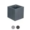 Image de Bac Ã Fleur CarrÃ© Volcania - Double Paroi - 57 Litres - Gris Anthracite Eda Plastiques