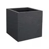 Image de Jardiniere CarrÃ© Volcania Up 21l - Anthracite - 29.5x29.5x29.5cm - Eda Plastiques