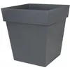 Image de Pot CarrÃ© Toscane Gris Anthracite - 49.5x49.5x52.5 87l - Eda Plastiques