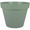 Image de Pot De Fleurs Rond En Plastique Eda Toscane Vert Laurier - Ã 60 Cm