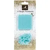 Image de Bougie anniversaire x 20 + supports bleu