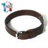 Image de Collier En Cuir Marron Double Ãpaisseur Martin Sellier 55 Cm