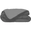 Image de CALGARY Couette chaude Microfibre 400g/mÂ² Gris & Argent 140x200cm