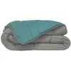 Image de Couette Sans Housse Lavable Zelesta Easybed - Gris Clair & Vert De Mer - 140x200 Cm