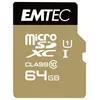 Image de EMTEC Gold+ - Carte mÃ©moire flash (adaptateur SD inclus(e)) - 64 Go - Class 10 - micro SD - or