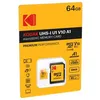 Image de Kodak - Carte mÃ©moire flash (adaptateur microSDXC vers SD inclus(e)) - 64 Go - UHS Class 1 / Class10 - 580x - microSDXC UHS-I