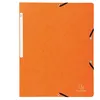 Image de Exacompta Chemise Ã Ãlastique Sans Rabat Carte LustrÃ©e 400gm2 - A4 - Orange