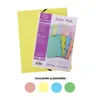 Image de 25 Fiches Bristol Et Chemise De Rangement - A5 - Petits Carreaux - Couleur Pastel - Exacompta