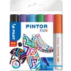 Image de Pochette De 6 Marqueurs Peinture Multi Supports Pintor Pilot Coloris Fun