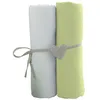 Image de Babycalin 2 Draps Housse BÃ©bÃ© Blanc Vert 70 X 140 Cm Jersey 130gr/MÂ²