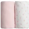 Image de Lot De 2 Draps Housse Rose / ImprimÃ© Ãtoiles Rose 70 X 140 Cm - Babycalin