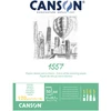 Image de Canson 1557 grain léger 120g/m², bloc collé petit côté A4 - 21 x 29,7 cm