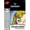 Image de Canson Arts Graphiques Illustration Bd Bloc Papier Ã Dessin 12 Feuilles 250g A4 21 X 29,7 Cm Extra Blanc