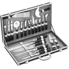 Image de Pradel Excellence Valise Cuisinier 22 Pieces 14 Ustensiles + 7 Couteaux Noir Et Gris