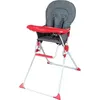 Image de Bambikid Chaise Haute Fixe - Gris & Rouge