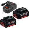 Image de Pack 2 Batteries 5,0 Ah BOSCH 1600A00B8J GBA 18V + Chargeur GAL1880 CV