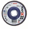 Image de Disque Ã  lamelles pour mÃ©tal 125 mm Ã  moyeu plat - grain 120 - X-lock BOSCH