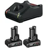 Image de Pack 2 batteries GBA 12V 6Ah + Chargeur GAL12V-40 BOSCH 1600A01B20