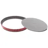 Image de Tefal Moule A Tarte Delibake En Acier - Ã 28 Cm - Rouge Et Gris - Fond Amovible
