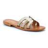 Image de Les Tropeziennes - Mules Pour Femme En Cuir Hadamia - DorÃ© - 39