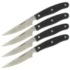 Image de Nirosta 9919850 Lot De 4 Couteaux Ã Steak, Acier Inoxydable, Noir, 22 Cm
