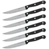 Image de Nirosta 9921150 Lot De 6 Couteaux Ã Steak, Acier Inoxydable, Noir, 21 Cm