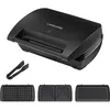 Image de LAGRANGE GAUFRIER MINI MAXI 028663 Avec jeux de plaques Croque-monsieur + Gaufres + Panini + Pince