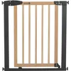 Image de Safety 1st Simply Close Wood & Meta, Pression, 73-80 Cm (Max. 94cm), Sans Vis Ni PerÃ§age, Ouverture D'une Main, Bois Et Graphite