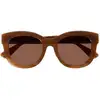 Image de Lunettes de soleil Isotoner  Lunettes de soleil Femme Papillon Caramel P27749271