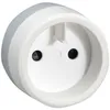 Image de C2G European to US Standard Adapter with Safety Shuters - Adaptateur pour prise d'alimentation - alimentation (M) pour 2 pÃ´les (F) - blanc