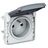 Image de PRISE 2P+T F / B GRIS COMPOSABLE PLEXO LEGRAND 069551